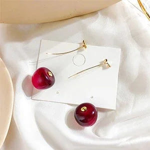 Cheerful Red Cherry Earrings - A Touch of Elegance