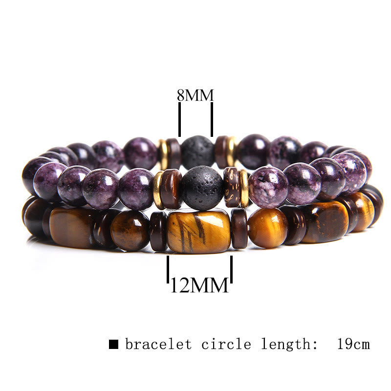 Stylish Afrikaans Turquoise & Tiger Eye Bracelet - Naya Collection
