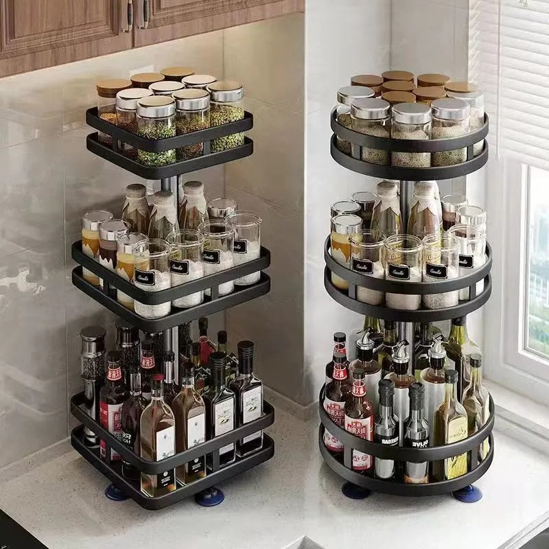 360° Rotatable Multifunctional Storage Rack