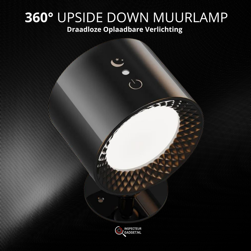 360° Upside Down Wall Light - Wireless Rechargeable Wall Lamp