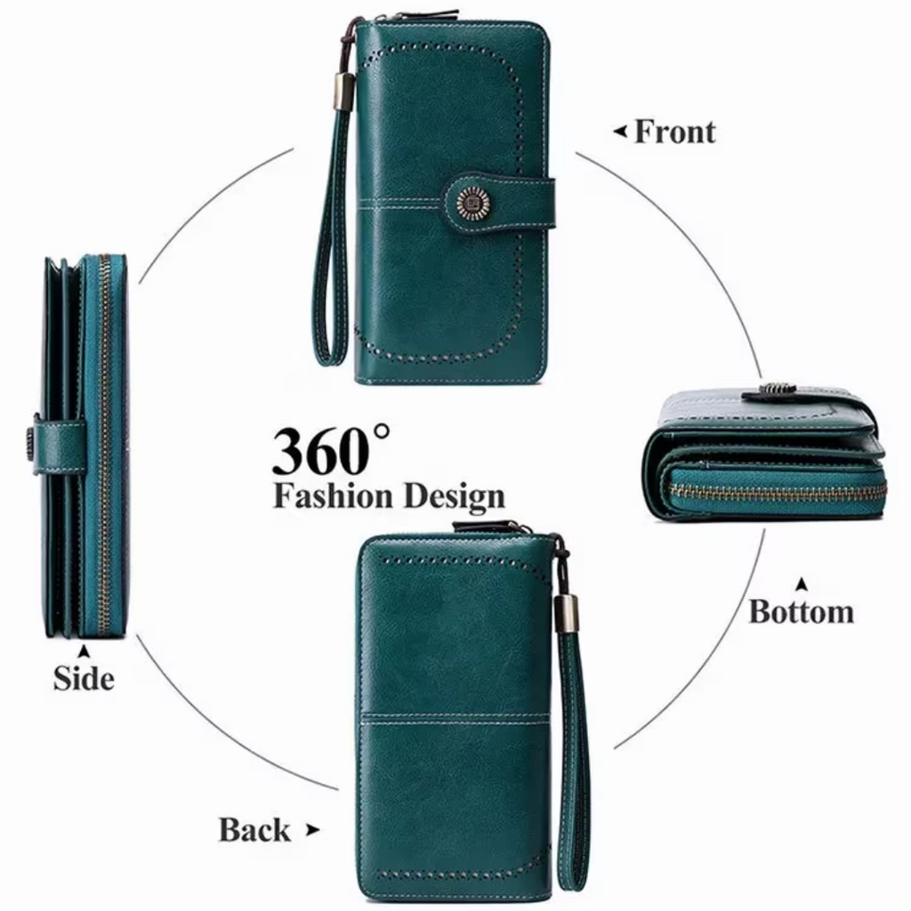 LeatherMax - Stylish Leather Wallet with Wrist Strap