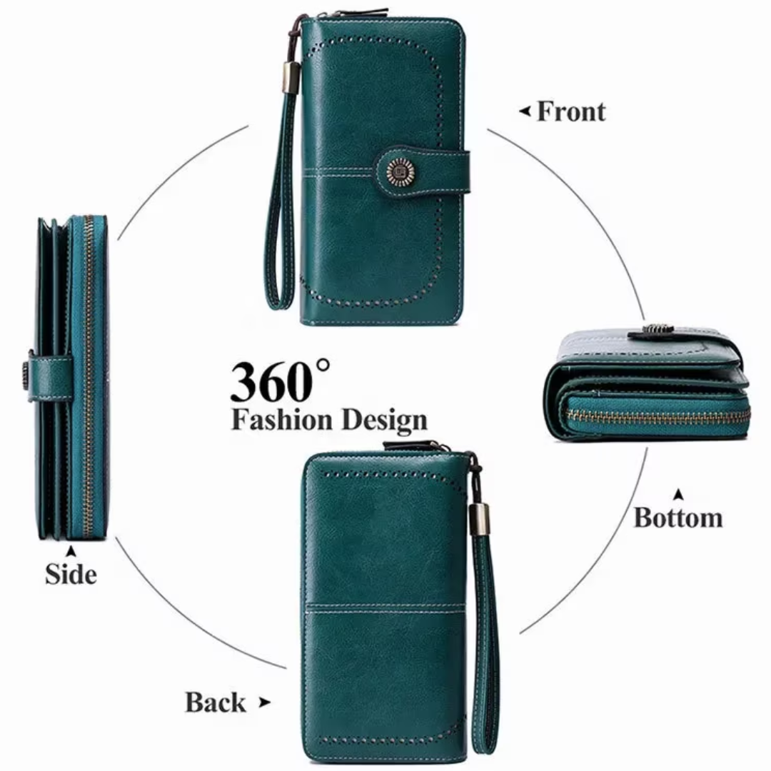 LeatherMax - Stylish Leather Wallet with Wrist Strap
