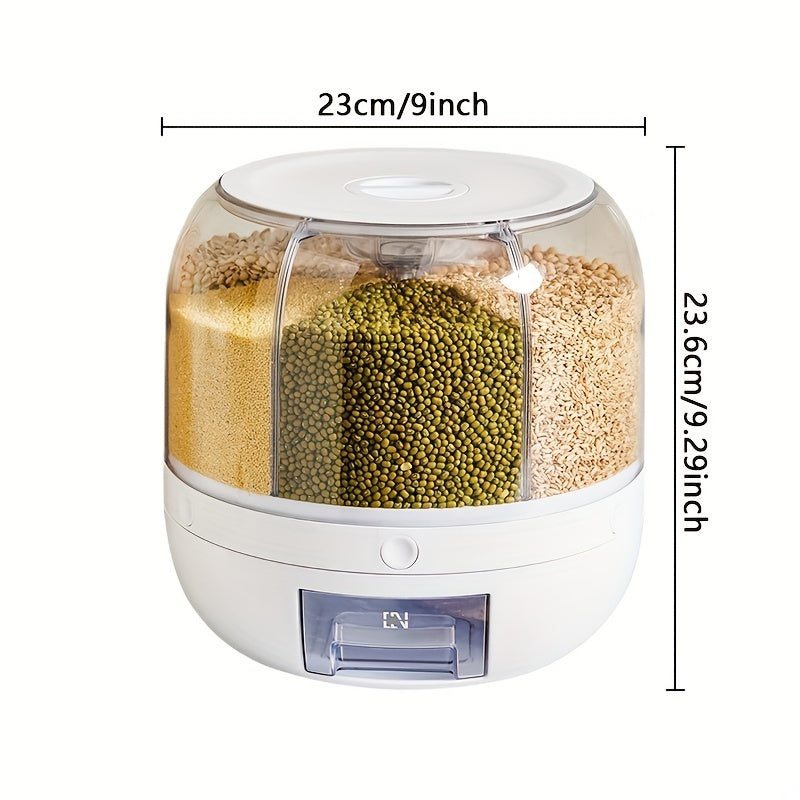 GrainGuard – Elegant Rotating Grain Storage Box