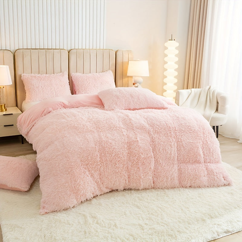 Ultra-Soft Plush Duvet Cover Set with Zipper - Luxury & Comfort