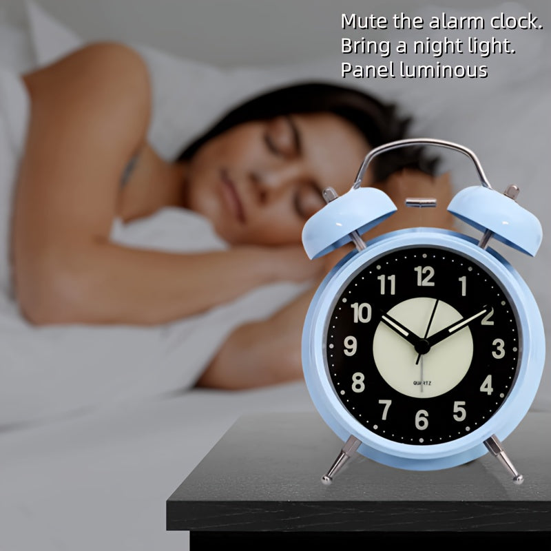 GlowClock – Modern Silent Light-Up Metal Alarm Clock