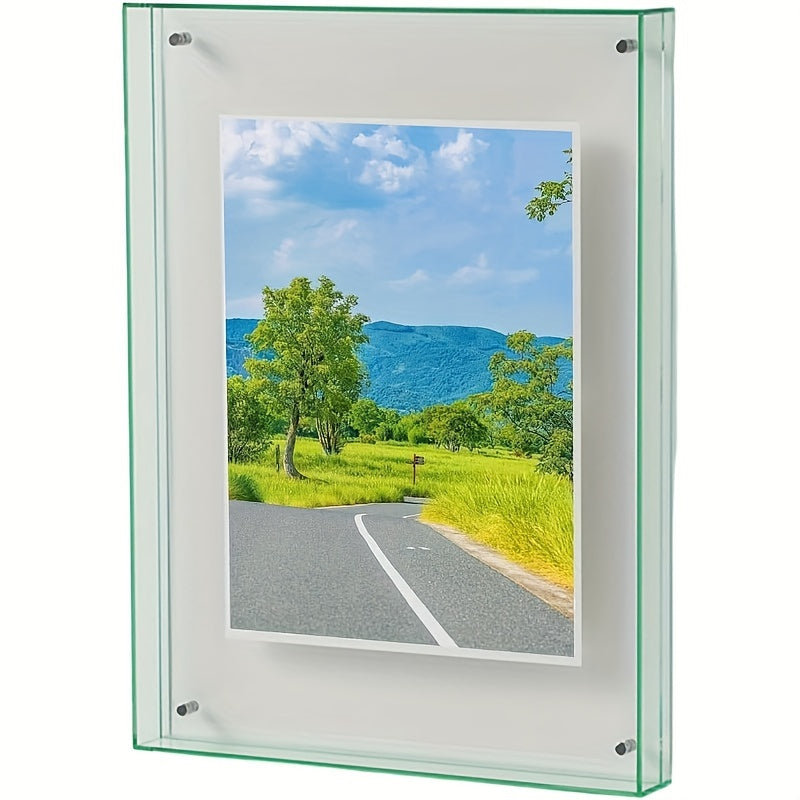 AcrylicFrame – Modern Vertical Photo Frame for Table and Wall