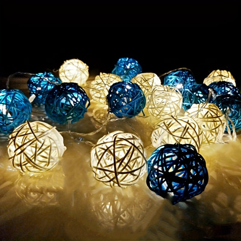LuxAura – Elegant Rattan Fairy Lights 2m with LED