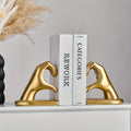 Chic Heart Support - Modern Finger Bookends in Gold