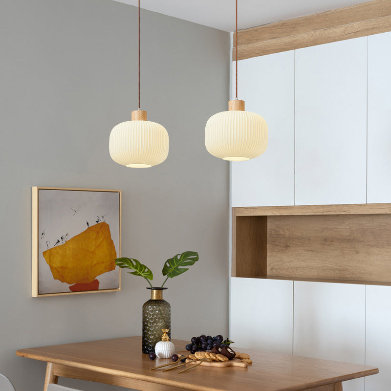 VintageLight - Stylish Wooden and Glass Pendant Lamp
