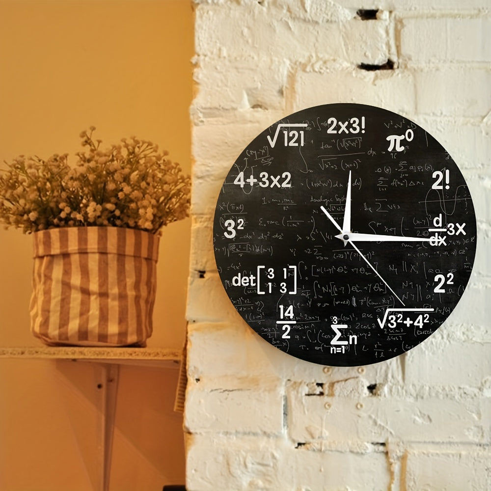 MathMirror Clock - Modern Acrylic Wall Clock with Formulas