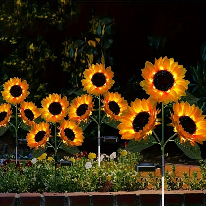 SolarBloom Light - Sunflower LED Garden Lamp 3 Heads