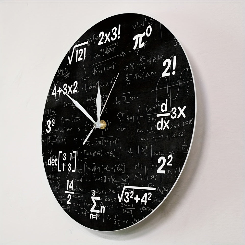 MathMirror Clock - Modern Acrylic Wall Clock with Formulas