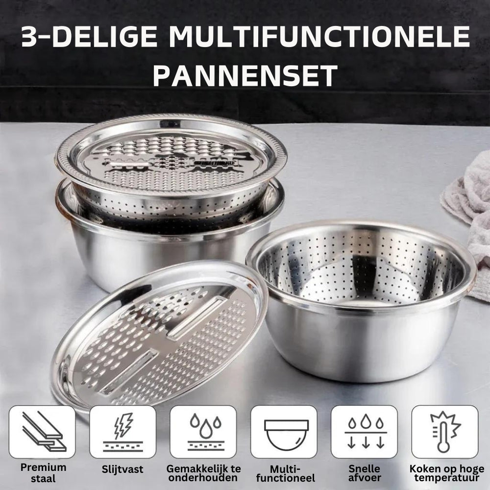 Master Chop - Stylish 3-in-1 Stainless Steel Cutting Drawer