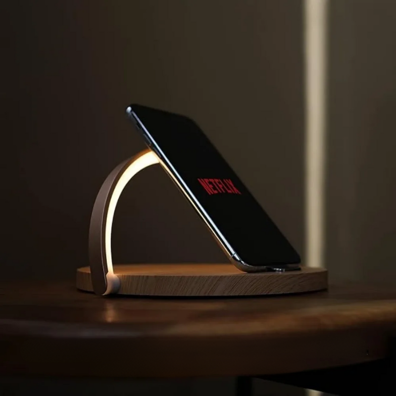 PowerGlow - Wireless 15W Charger with Desk Lamp