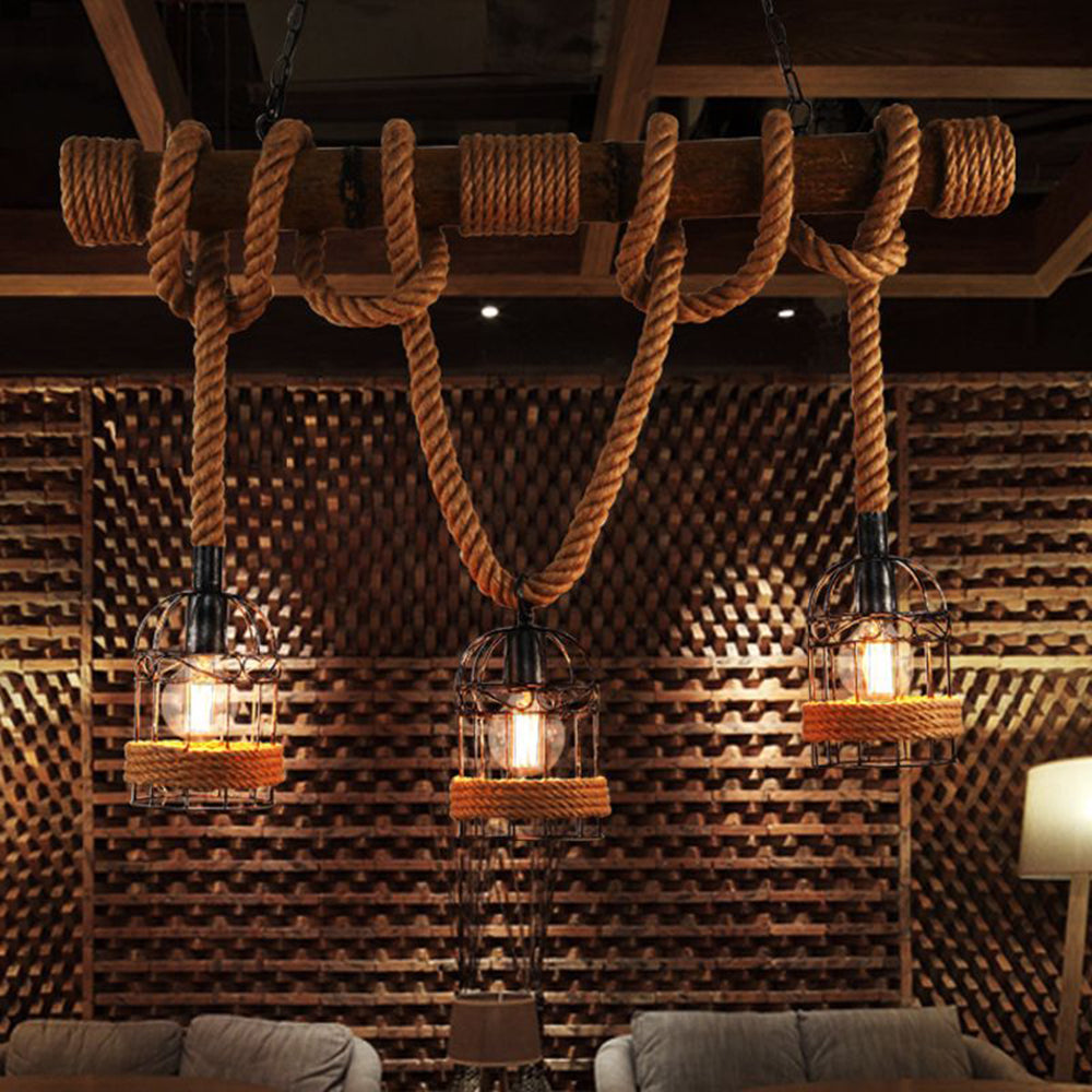 AlessioGlow - Retro Metal Wood Pendant Lamp for Atmospheric Interiors