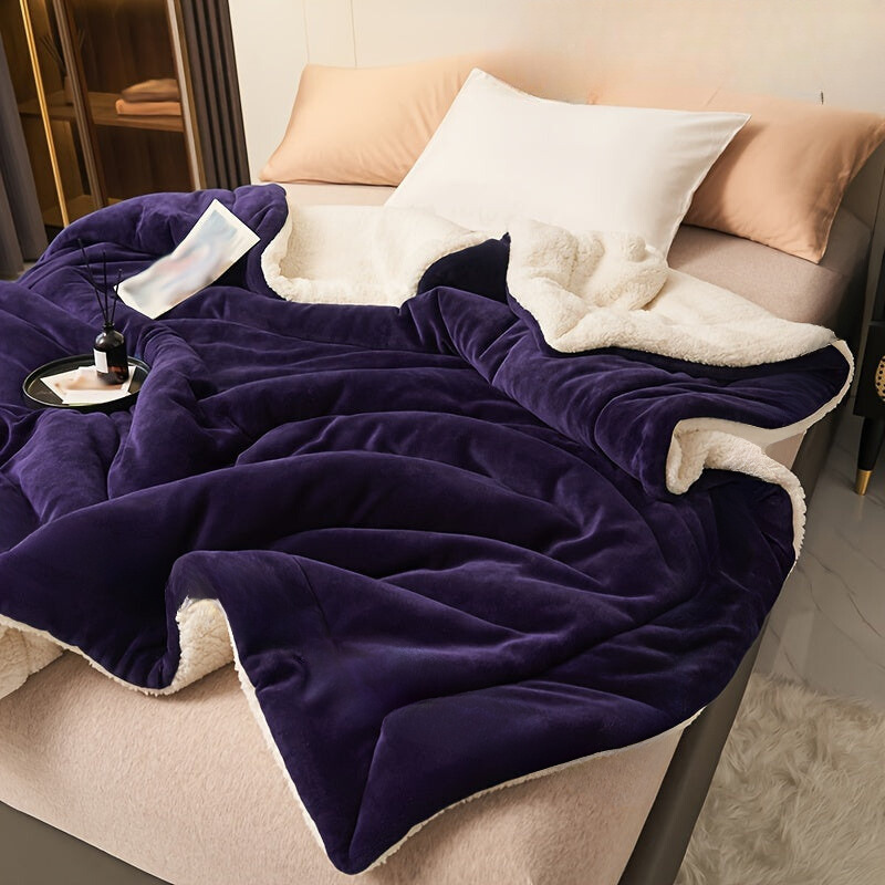 Luxury Comfort – Dark Purple Milk Fleece Blanket