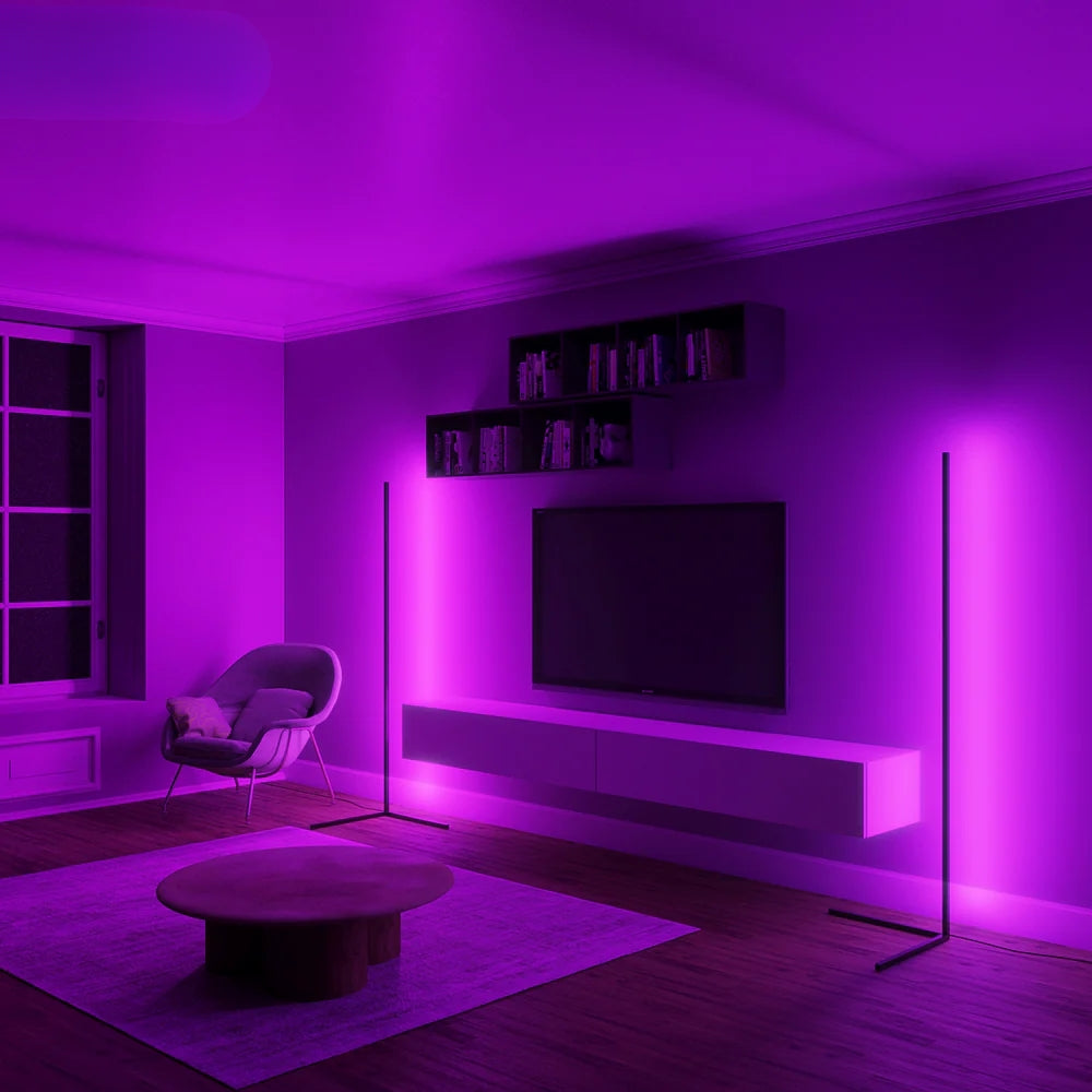 Minimalist LED Floor Lamp – Modern RGB Lamp with Remote Control