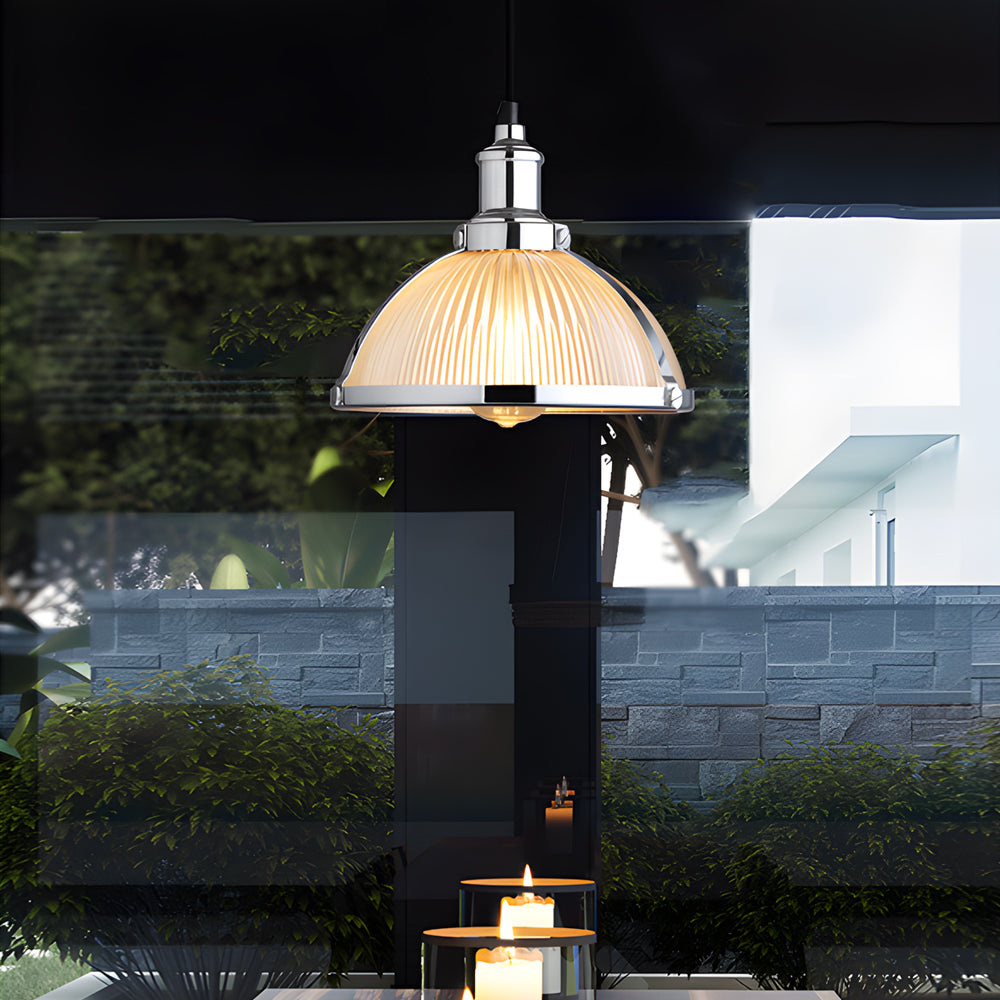 GlimmerLux Chandelier - Retro Striped Luxury Chandelier