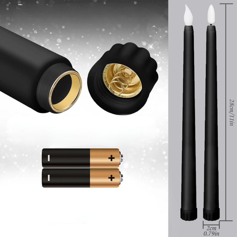 Shadowglow – Elegant Black LED Candles for a Magical Atmosphere