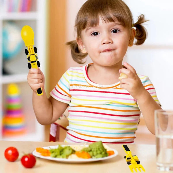 ConstructoFork - Tough Kids' Cutlery Set for Building