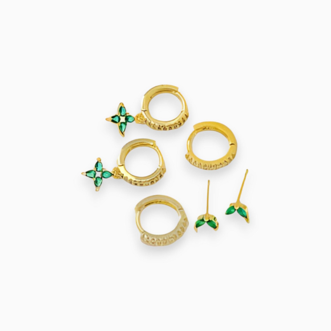 GoldGleam Earrings - Elegant Earring Set