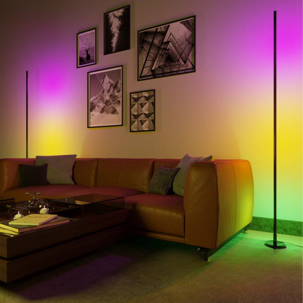 Aura LED Floor Lamp – Minimalist Color Lamp with Remote Control