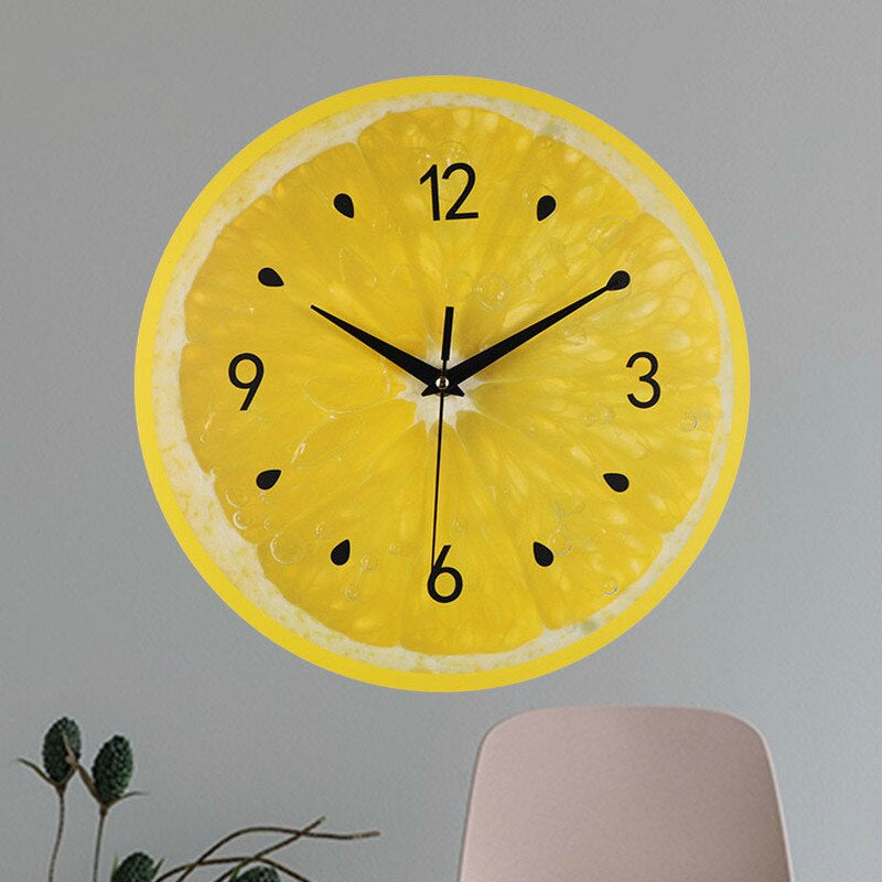 Lemon-Inspired Wall Clock for a Cheerful Kitchen