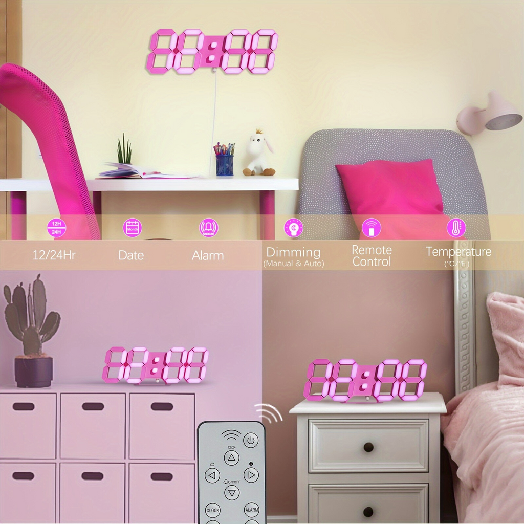 LuxTime – Stylish Digital LED Alarm Clock with Dimming