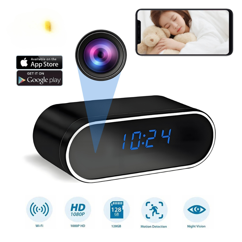 VisionDiscrète Camera - Discreet HD Clock Surveillance Camera