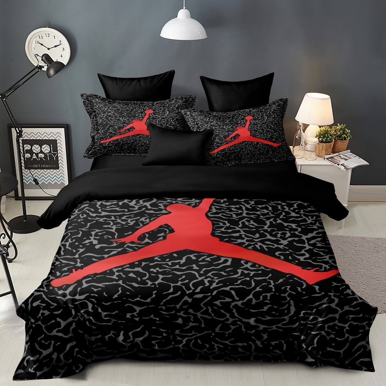 Sporty Basketball Duvet Cover Set – Stylish Night View