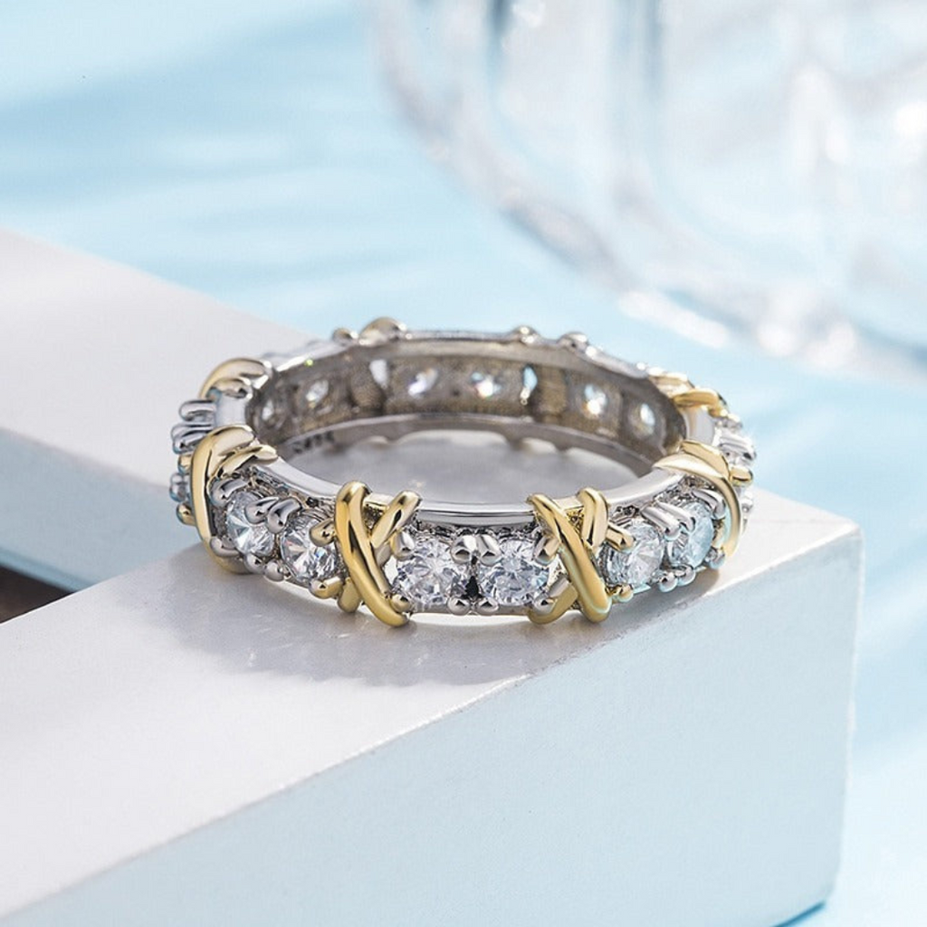 Auryn Ring - Elegant Platinum Cross Jewelry