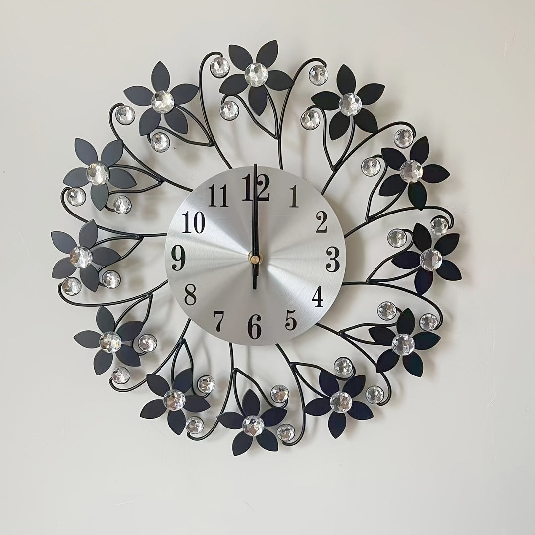 EleganceClock - Designer Wall Clock 14 Inch Black