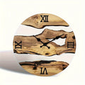 RustiqueClock - Natural Acrylic Wall Clock with Wood Look