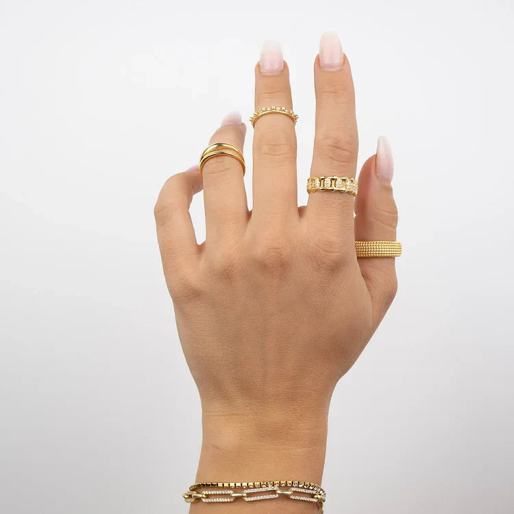 Aluna Double String Ring - Elegant and Stylish Accessory