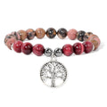 Elegant Mila Bracelet with Natural Crystals and Tree of Life Design