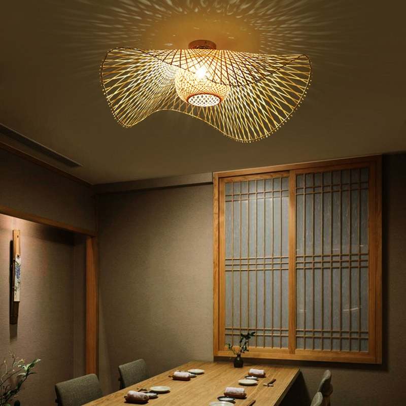 MutoCraft Pendant - Elegant Japanese Style Rattan Pendant Lamp