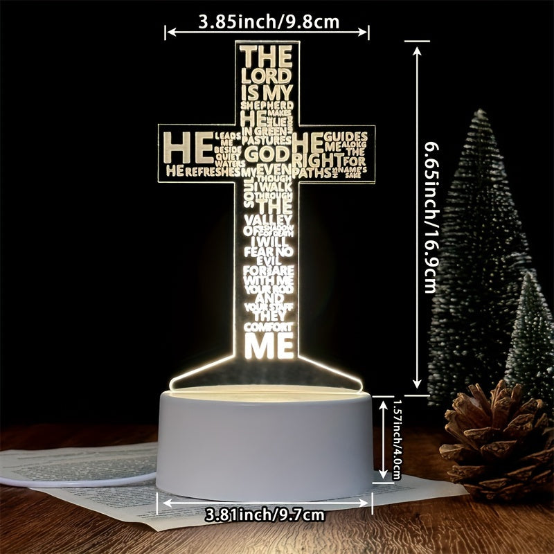 CrossGlow - 3D LED Night Light Acrylic with USB
