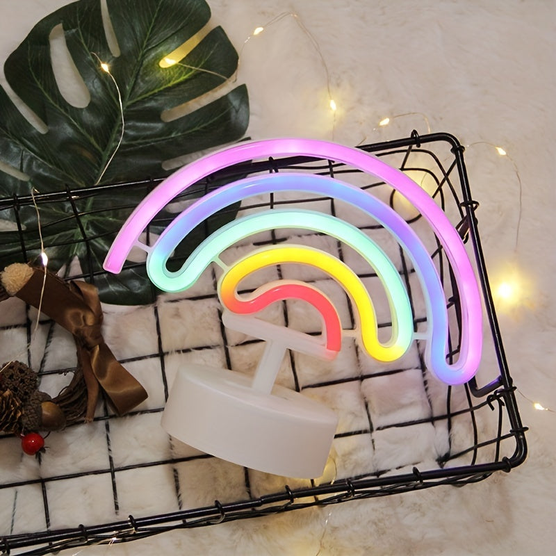 RainbowGlow – Modern Neon Rainbow with Designer Base