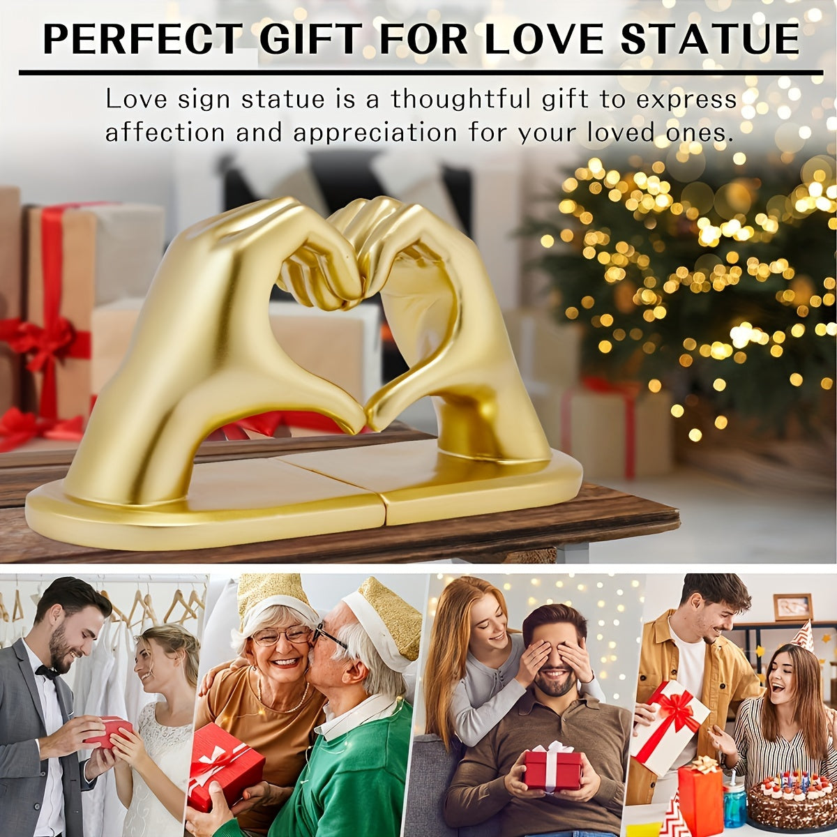 GoldenHeart – Luxury Bookends Set of 2