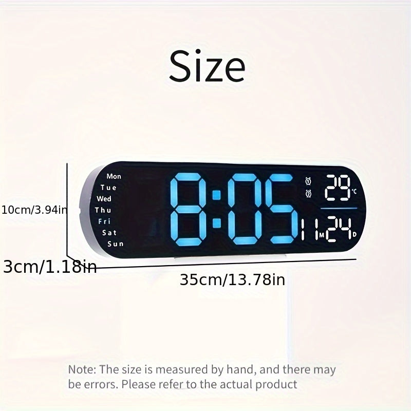 LumoView Clock - Smart LED Wall Clock with Date & Temp