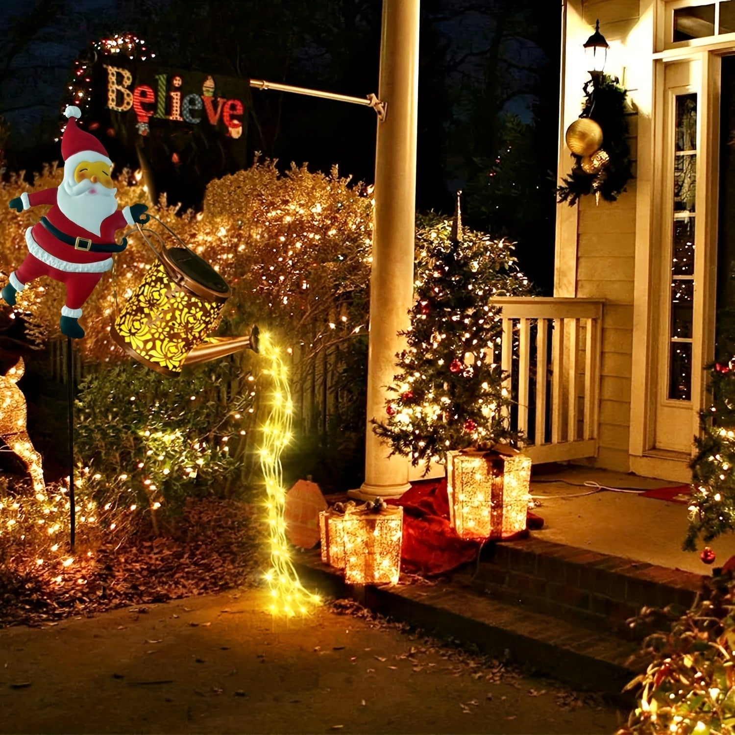 LumiFlow – Solar Powered Waterfall LED Garden Lights