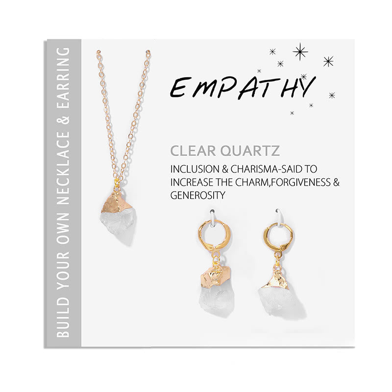Alluring Crystal Jewelry Set with Necklace and Earrings - Elara