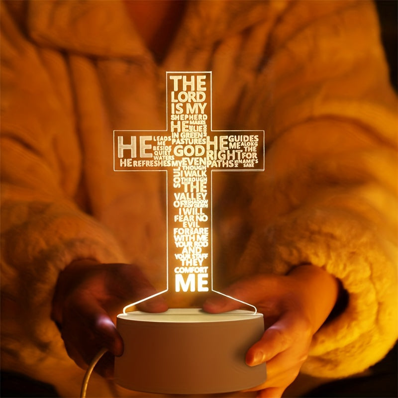 CrossGlow - 3D LED Night Light Acrylic with USB
