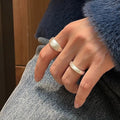 Adjustable Silver Dome Ring - Elegant Nora with Timeless Charm