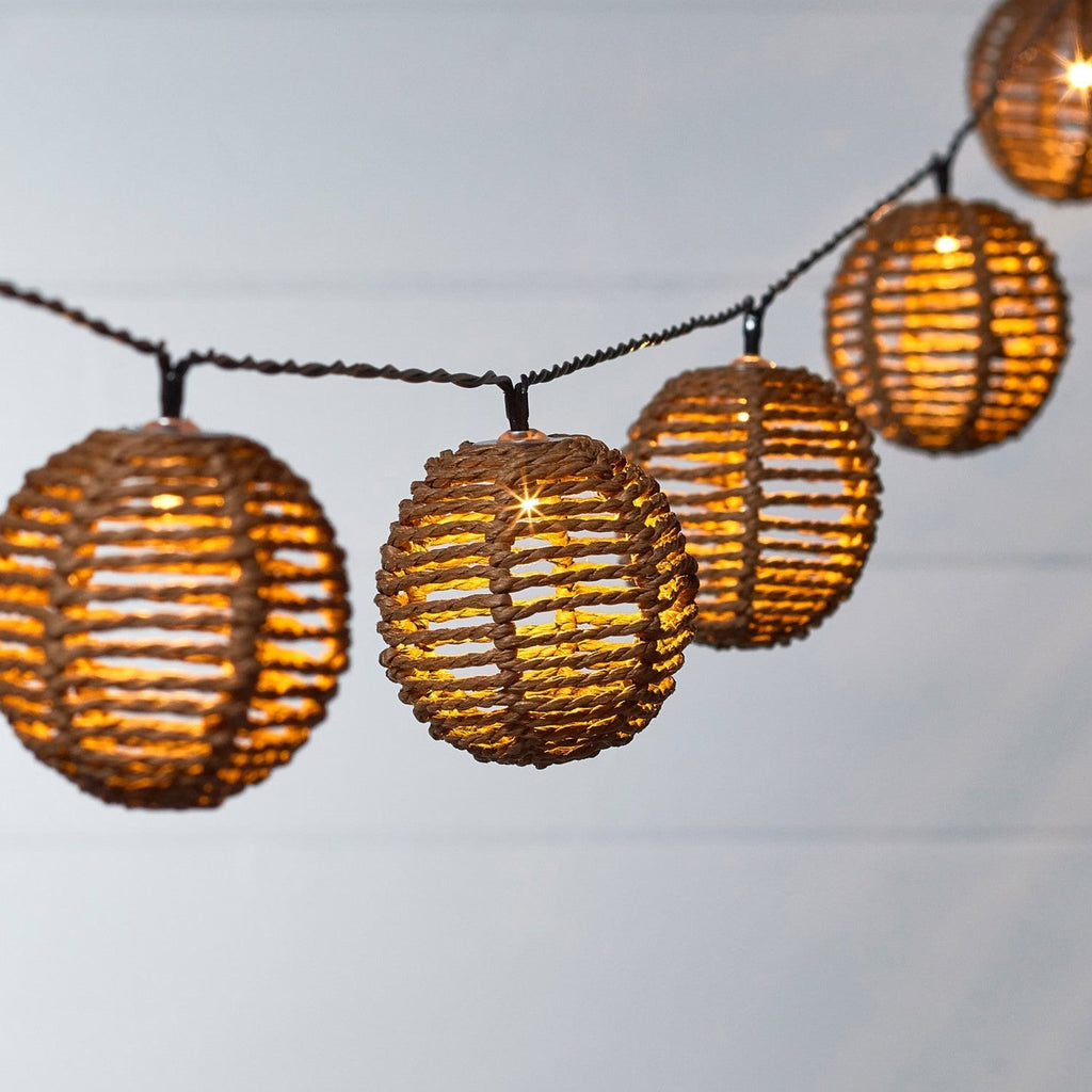 SolarGlow – Rattan String Lights with Magical Illumination