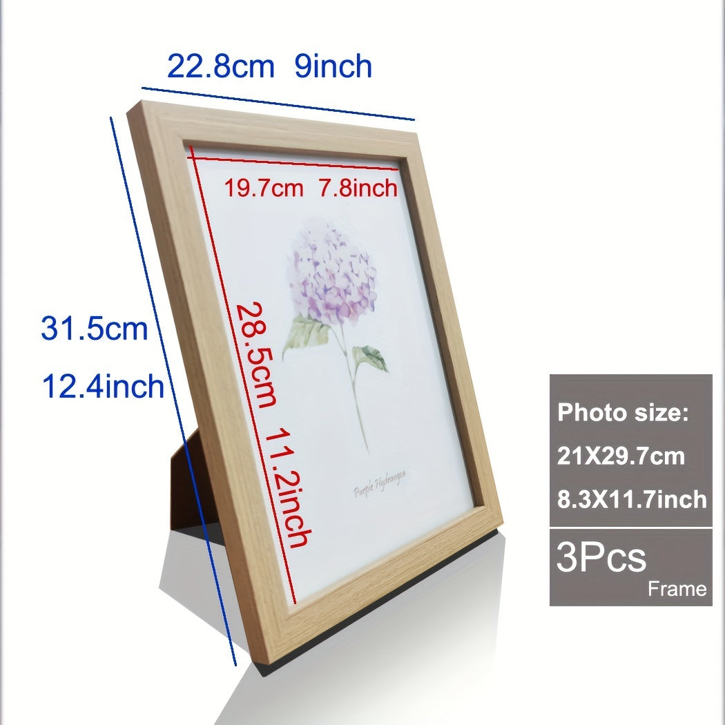 Timeless Memories - Set of 3 Wooden Photo Frames