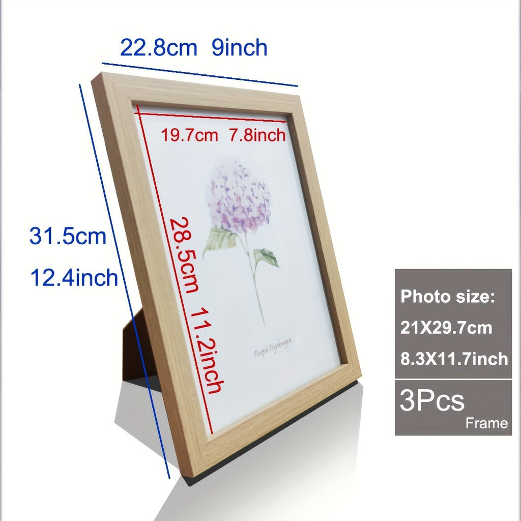 Timeless Memories - Set of 3 Wooden Photo Frames