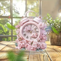 BohoClock – Stijlvolle Roze Bloemenwekker met Acryl