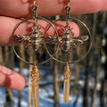 Enchanting Natural Crystal Moon and Star Earrings - Elara