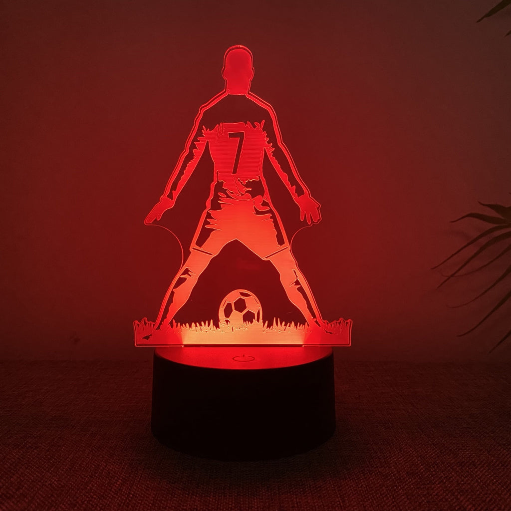 SportGlow – 3D Footballer LED Mood Light with Color Gradient